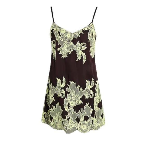 Topshop Dresses & Skirts - Topshop Brown and Yellow‎ Babydoll Mini Dress
